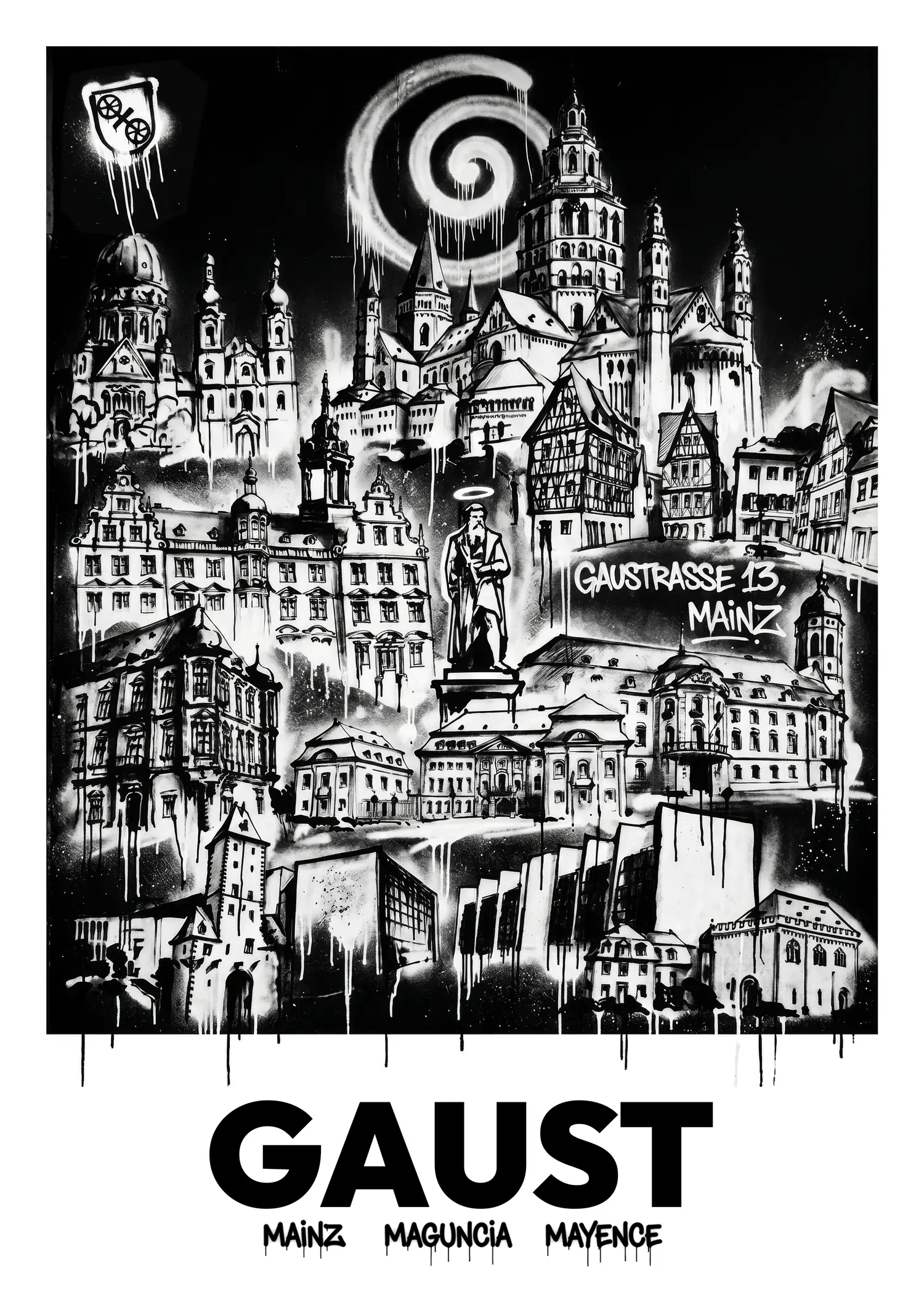 Mainz at night — home of GAUST